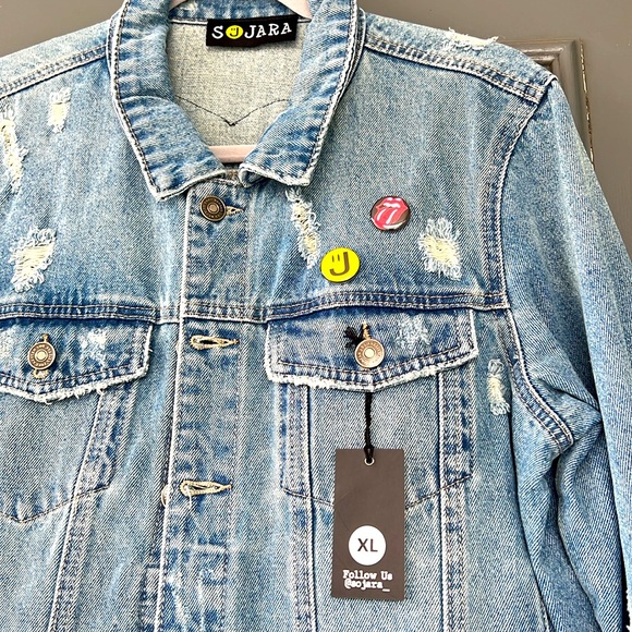 Rock and roll/Rolling Stones patch XL denim jacket. - Picture 3 of 3